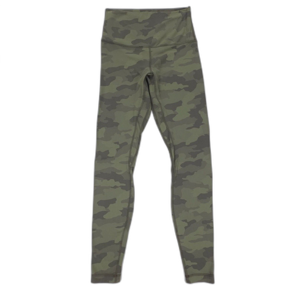 LULULEMON Align Pant 28" Heritage 365 Camo Green Twill Army Athleisure Lounge 6